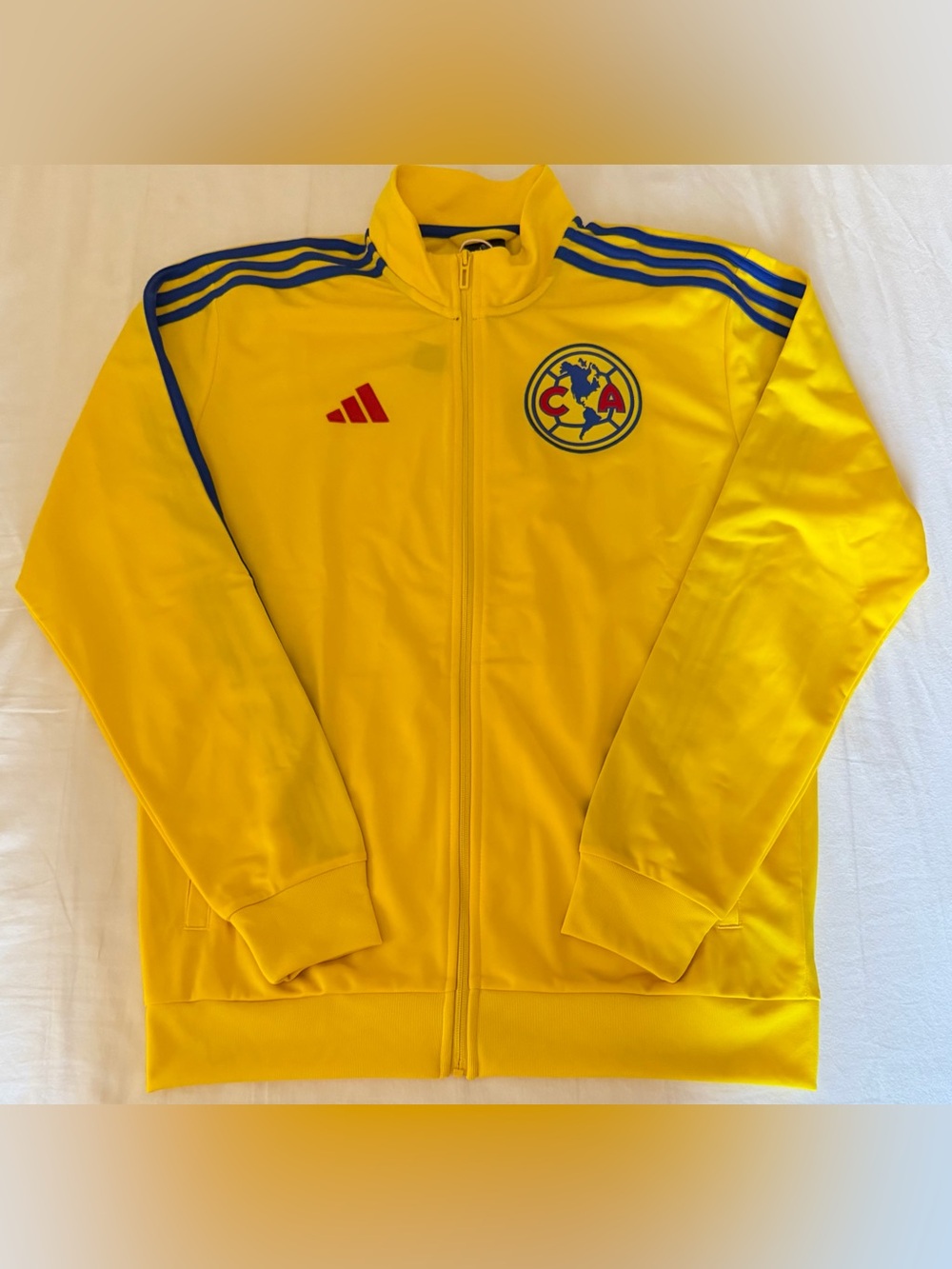 Adidas Club America DNA Track Top Yellow Soccer Jacket KC4421 Men’s Sz: Small